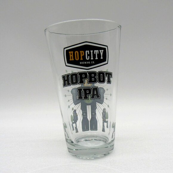 HOP CITY Brewing Co Beer Pint Glass Polly Bird and Hopbot IPA - Picture 5 of 12